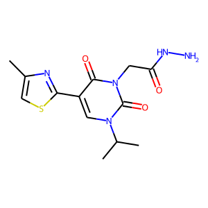 2-[3-ISOPROPYL-5-(4-METHYL-1,3-THIAZOL-2-YL)-2,6-DIOXO-1,2,3,6-TETRAHYDROPYRIMIDIN-1-YL]ETHANOHYDRAZIDE