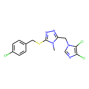 3-[(4-CHLOROBENZYL)THIO]-5-[(4,5-DICHLORO-1H-IMIDAZOL-1-YL)METHYL]-4-METHYL-4H-1,2,4-TRIAZOLE