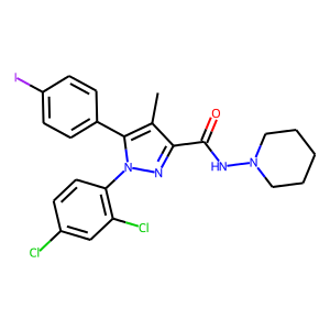 1-(2,4-dichlorophenyl)-5-(4-iodophenyl)-4-methyl-N-(piperidin-1-yl)-1H-pyrazole-3-carboxamide