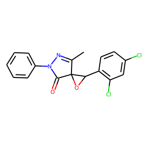 2-(2,4-DICHLOROPHENYL)-7-METHYL-5-PHENYL-1-OXA-5,6-DIAZASPIRO[2.4]HEPT-6-EN-4-ONE