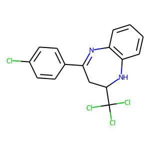 4-(4-CHLOROPHENYL)-2-(TRICHLOROMETHYL)-2,3-DIHYDRO-1H-1,5-BENZODIAZEPINE