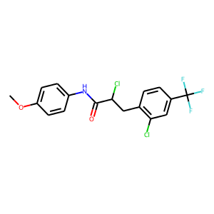 2-CHLORO-3-[2-CHLORO-4-(TRIFLUOROMETHYL)PHENYL]-N-(4-METHOXYPHENYL)PROPANAMIDE