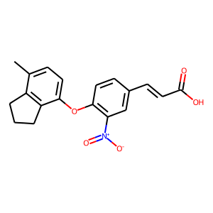 3-(4-[(7-METHYL-2,3-DIHYDRO-1H-INDEN-4-YL)OXY]-3-NITROPHENYL)ACRYLIC ACID