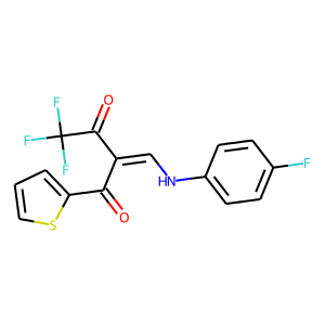 4,4,4-TRIFLUORO-2-[(4-FLUOROANILINO)METHYLIDENE]-1-(2-THIENYL)BUTANE-1,3-DIONE