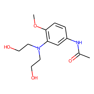 4-Acetylamino-2-(bis(2-hydroxyethyl)amino)anisole