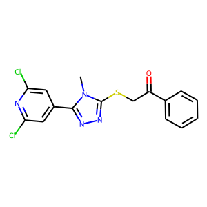 2-([5-(2,6-DICHLORO-4-PYRIDYL)-4-METHYL-4H-1,2,4-TRIAZOL-3-YL]THIO)-1-PHENYLETHAN-1-ONE