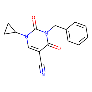 3-BENZYL-1-CYCLOPROPYL-2,4-DIOXO-1,2,3,4-TETRAHYDROPYRIMIDINE-5-CARBONITRILE