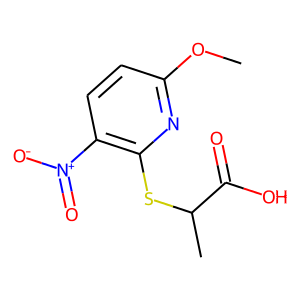 2-[(6-METHOXY-3-NITRO-2-PYRIDYL)THIO]PROPANOIC ACID