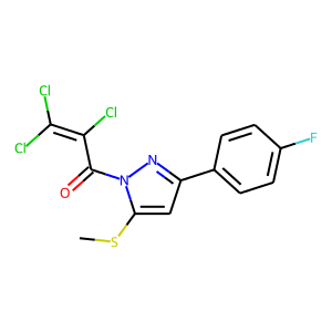 2,3,3-TRICHLORO-1-[3-(4-FLUOROPHENYL)-5-(METHYLTHIO)-1H-PYRAZOL-1-YL]PROP-2-EN-1-ONE