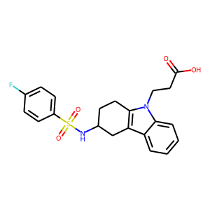 3R-[[(4-Fluorophenyl)sulfonyl]amino]-1,2,3,4-tetrahydro-9H-carbazole-9-propanoic acid