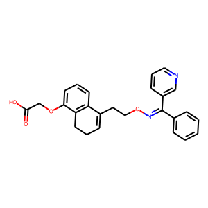 7,8-Dihydro-5-[(E)-[[a-(3-pyridyl)benzylidene]aminooxy]ethyl]-1-naphthyloxyacetic acid